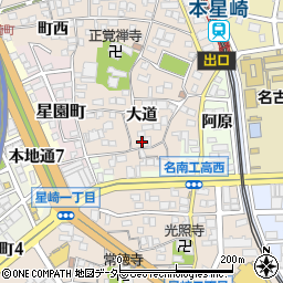 愛知県名古屋市南区本星崎町大道周辺の地図