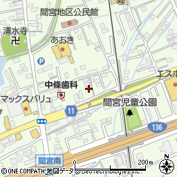 静岡県田方郡函南町間宮688周辺の地図