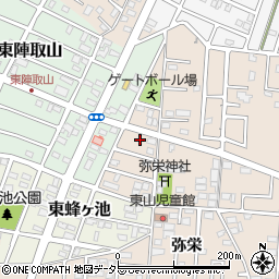 愛知県みよし市三好町弥栄158-6周辺の地図