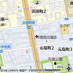 愛知県名古屋市南区元塩町2丁目3周辺の地図
