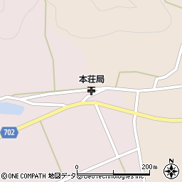 篠山本荘郵便局周辺の地図