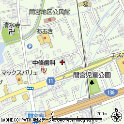 静岡県田方郡函南町間宮688-5周辺の地図