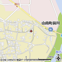 兵庫県丹波市山南町梶385-2周辺の地図