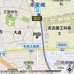 愛知県名古屋市南区星崎町阿原周辺の地図