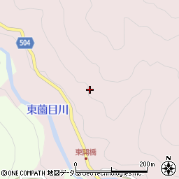 愛知県東栄町（北設楽郡）東薗目（金山沢）周辺の地図