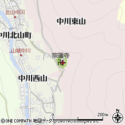 浄土宗中尾山宗蓮寺周辺の地図