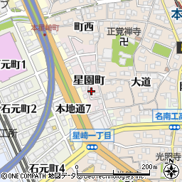 〒457-0069 愛知県名古屋市南区星園町の地図