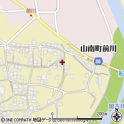 兵庫県丹波市山南町梶385周辺の地図
