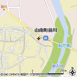 兵庫県丹波市山南町梶66周辺の地図