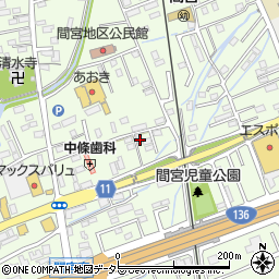 静岡県田方郡函南町間宮690周辺の地図