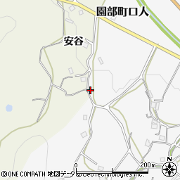 京都府南丹市園部町口人オカサキ周辺の地図