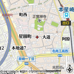 愛知県名古屋市南区本星崎町大道398周辺の地図
