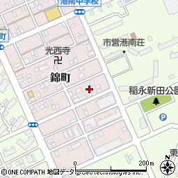 愛知県名古屋市港区錦町21周辺の地図