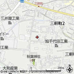 愛知県豊田市三軒町周辺の地図