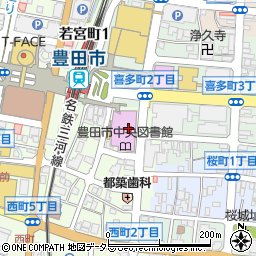 豊田市役所教育委員会　教育行政部図書館管理課周辺の地図