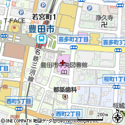 豊田参合館駐車場周辺の地図