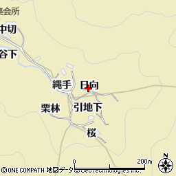 愛知県豊田市上佐切町日向周辺の地図