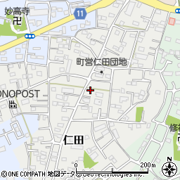 静岡県田方郡函南町仁田689周辺の地図
