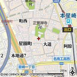 愛知県名古屋市南区本星崎町大道413-5周辺の地図