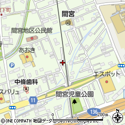 静岡県田方郡函南町間宮813周辺の地図