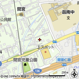 静岡県田方郡函南町間宮795周辺の地図