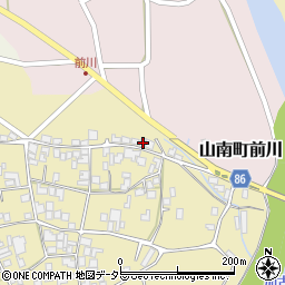 兵庫県丹波市山南町梶156周辺の地図