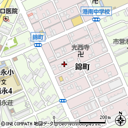 愛知県名古屋市港区錦町16周辺の地図