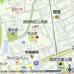 静岡県田方郡函南町間宮819周辺の地図