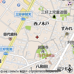 愛知県みよし市三好町荒畑周辺の地図