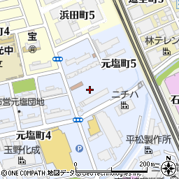 ウエルシア薬局　名古屋元塩町店周辺の地図