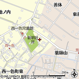 愛知県みよし市西一色町〆林周辺の地図