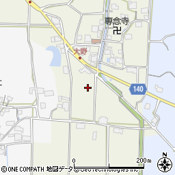 兵庫県丹波篠山市大野周辺の地図
