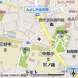 愛知県みよし市三好町片原山周辺の地図