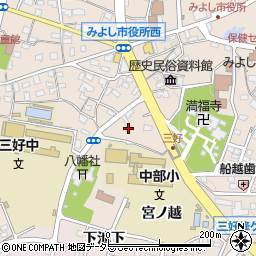 愛知県みよし市三好町（片原山）周辺の地図