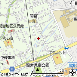 静岡県田方郡函南町間宮783周辺の地図