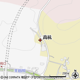 京都府南丹市園部町口司高杭周辺の地図