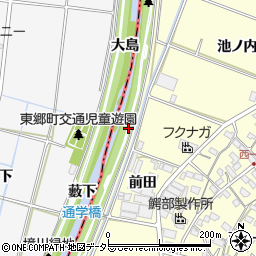 愛知県みよし市西一色町下川田周辺の地図