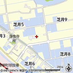 愛知県弥富市芝井周辺の地図