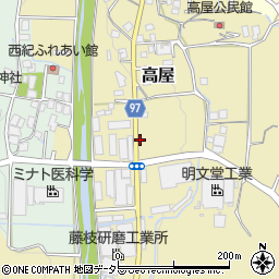 兵庫県丹波篠山市高屋213-1周辺の地図