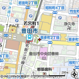 豊田市周辺の地図
