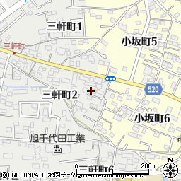愛知県豊田市三軒町2丁目22周辺の地図