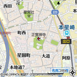 正覚禅寺周辺の地図
