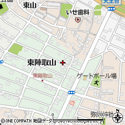 愛知県みよし市東陣取山周辺の地図