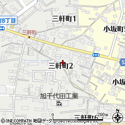 愛知県豊田市三軒町2丁目周辺の地図