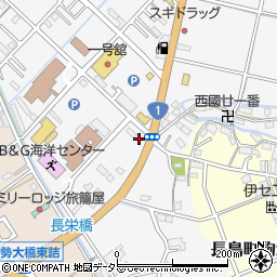 三重県桑名市長島町松ケ島周辺の地図