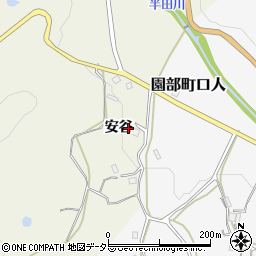 京都府南丹市園部町半田安谷周辺の地図