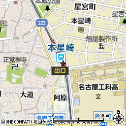 本星崎駅周辺の地図