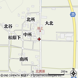 京都府南丹市八木町池上中所周辺の地図