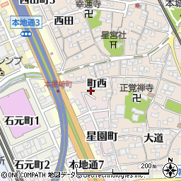 愛知県名古屋市南区本星崎町町西周辺の地図