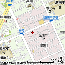 愛知県名古屋市港区錦町14周辺の地図